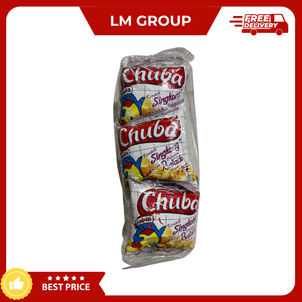 

Ciki Chuba Keripik Balado/Ijo/Keju 1 Pack isi 20pcs @14gr LM Snack Grosir