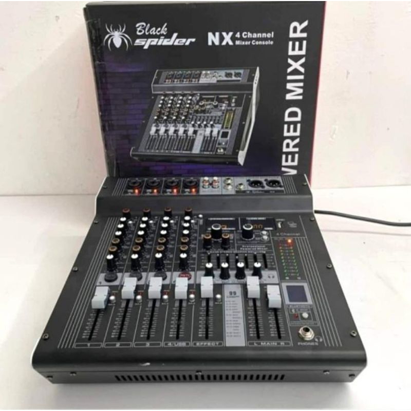 BLACKSPIDER POWER MIXER AUDIO BLACKSPIDER NX4 NEW 256 DSP