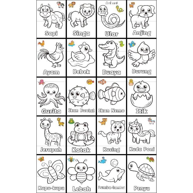 

Mewarnai 80 lembar ukuran A5 kertas HVS 80 gram