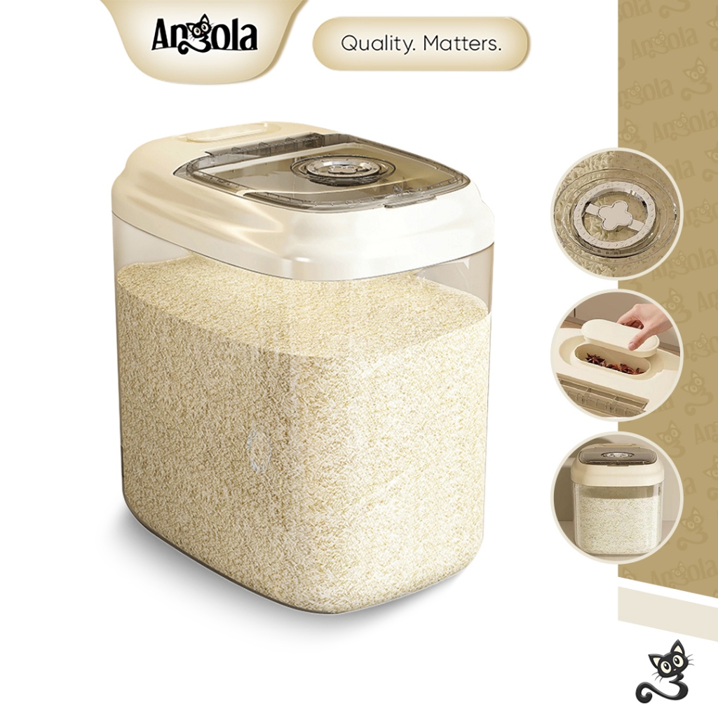 ANGOLA Tempat Penyimpanan Beras E09 - E32 / Dispenser Beras Anti Kutu / Dispenser Beras Food Grade