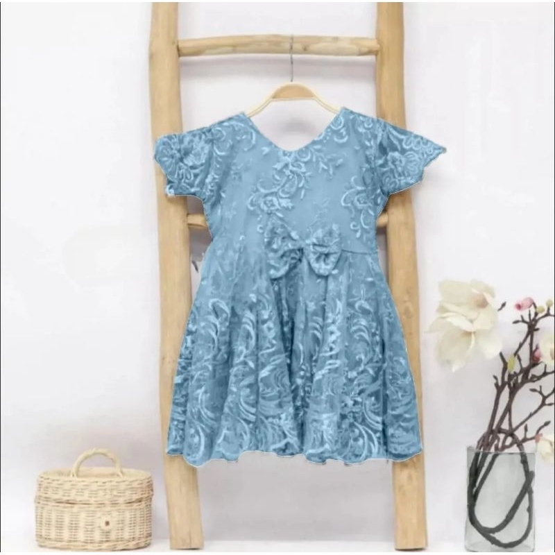 DRESS BRUKAT/GAUN KEBAYA ANAK PEREMPUAN USIA 4-5TAHUN UKURAN M