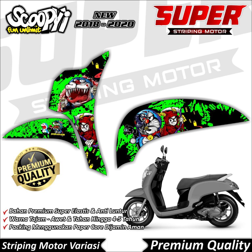 Stiker Scoopy New 2018 - 2020 Anti Luntur keren Striping Scoopy New 2018 - 2020 Striping Honda Scoop