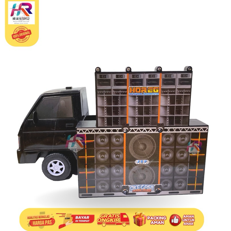 Mainan Mobil Pick Up dan Sound System Horeg