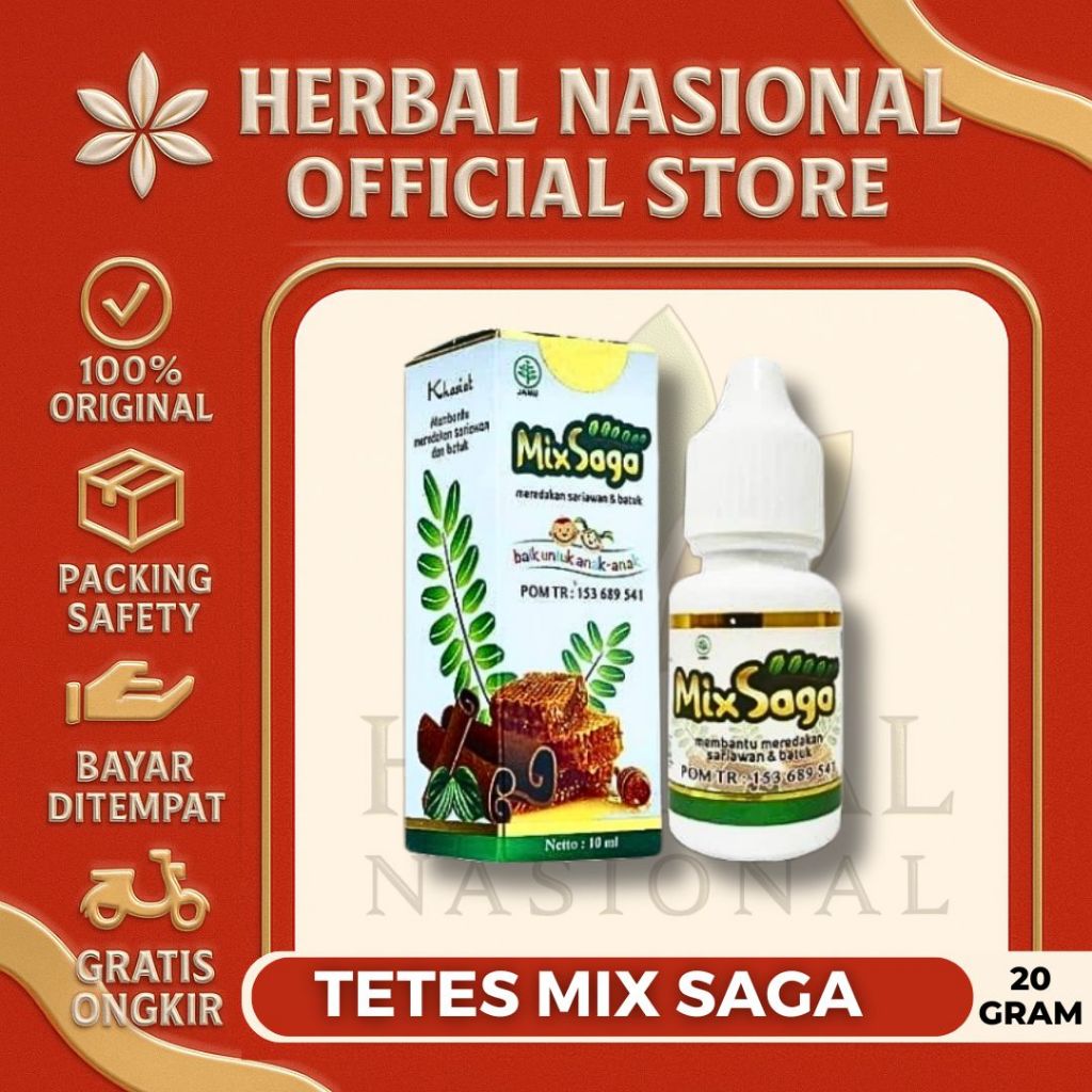 

Mix Saga Madu tetes MIX SAGA Sariawan dan Batuk 10 ml