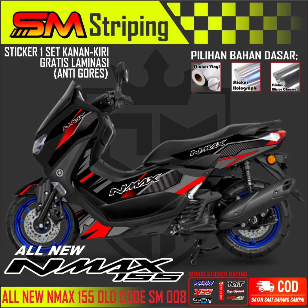 Sticker Motor Stiker All New Yamaha NMAX 155 New - Striping Variasi striping nmax 155 all new SM 009