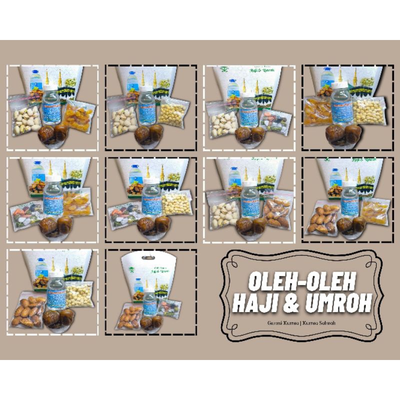 

Oleh-oleh Haji Umroh Premium | Kurma Sukari | Zamzam 80 ml | Almond | Pistachio | Cokelat Kerikil