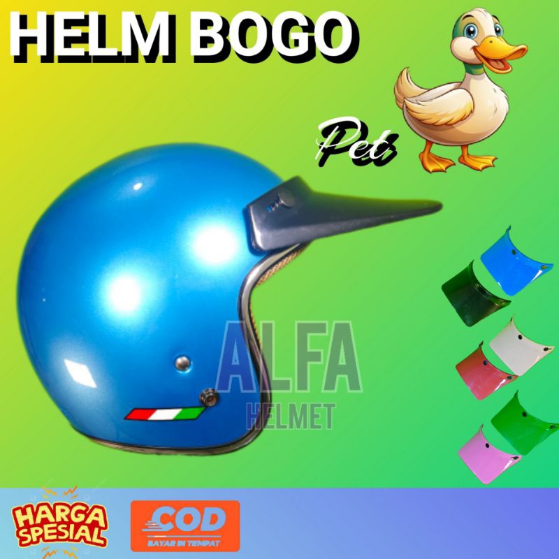 Helm Bogo Mewah Keren / Helm Bogo Hijab List Crhome / Helm Bogo Dewasa List Crhome / Helm Bogo Pet B