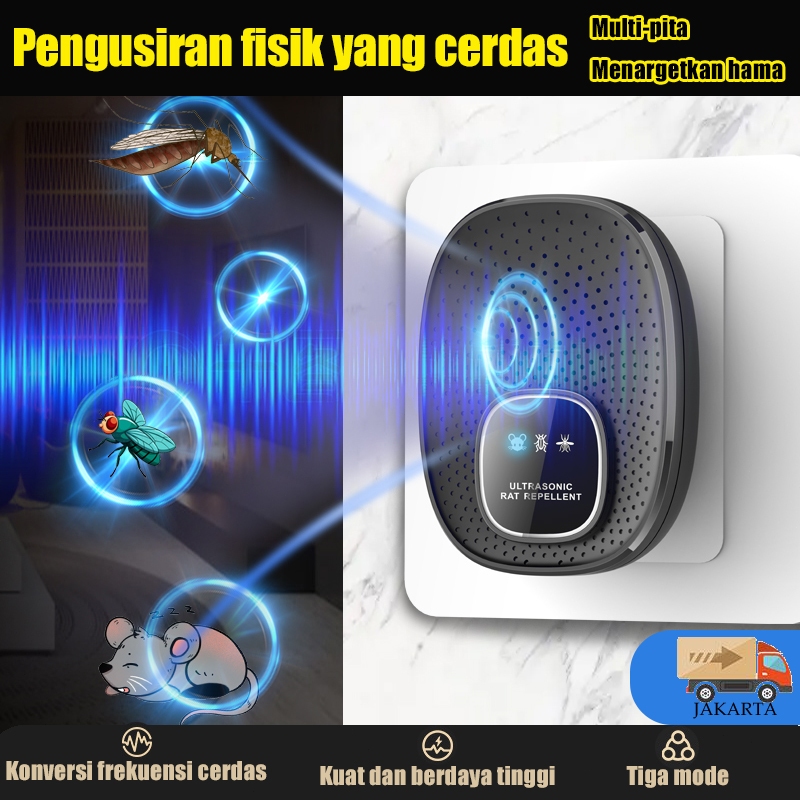 [Dilarang Tikus dalam radius 50 meter] Alat pengusir tikus ultrasonik anti tikus, alat pengusir tiku