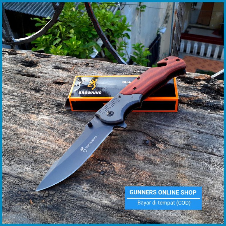 KODE X35F Pisau lipat survival outtdoor BROWNING DA38 pisau Camping Multifungsi