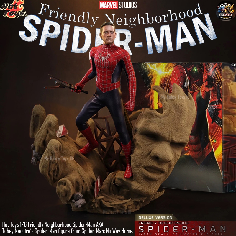 100% Original Hot Toys Figure Spiderman Universe Peter Parker aka Tobey Maguire vs Sandman Superhero
