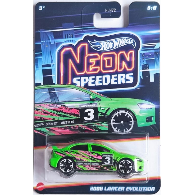 HOTWHEELS NEON SPEEDERS LANCER EVO X 2008