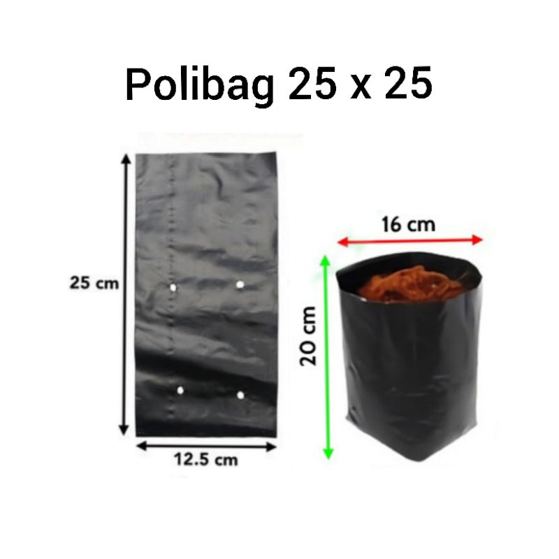 Polibag / polybag 25 x 25