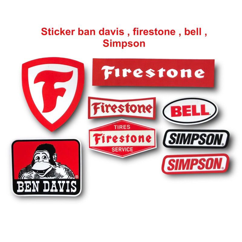 Sticker BELL Helmet , Firestone , Simpson , Ban davis , Simpson