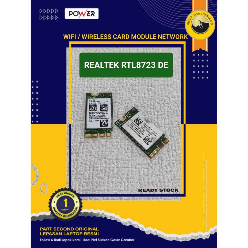 Realtek AW-NB274NF RTL8723DE WIFI Wireless Card Module Network Laptop Antena 1  Genuine Original