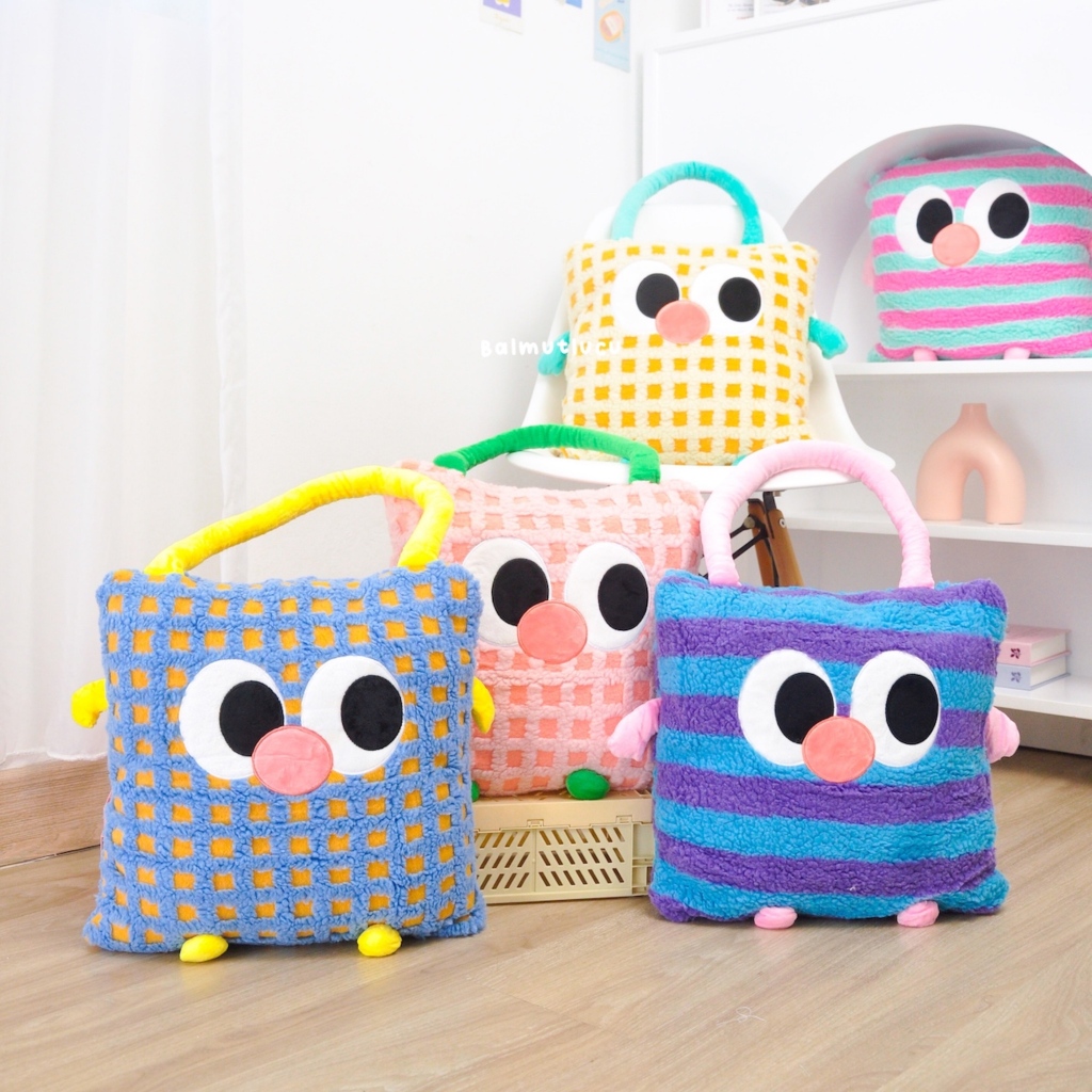 BALMUTLUCU | Bantal Selimut Tote Owl | Boneka Selimut Karakter Burung Hantu Bisa Dijinjing Jadi Tas