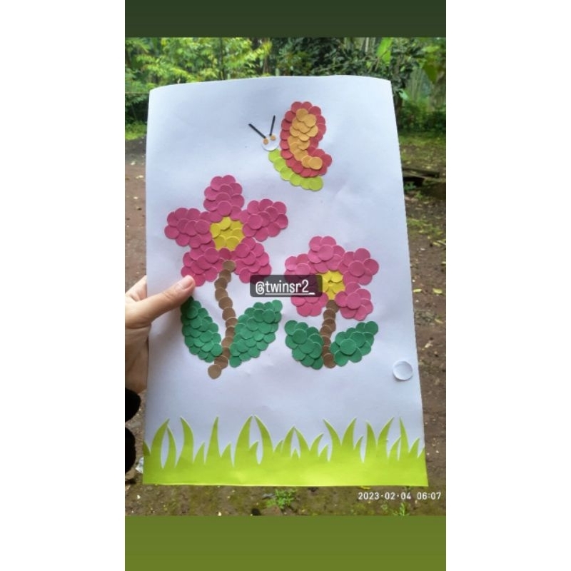 kolase kertas hewan mozaik murah meriah tugas anak