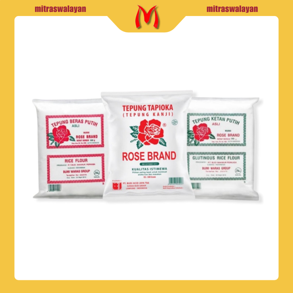 

ROSE BRAND Tepung Beras,Tepung Ketan dan Tepung Tapioka 500 gr