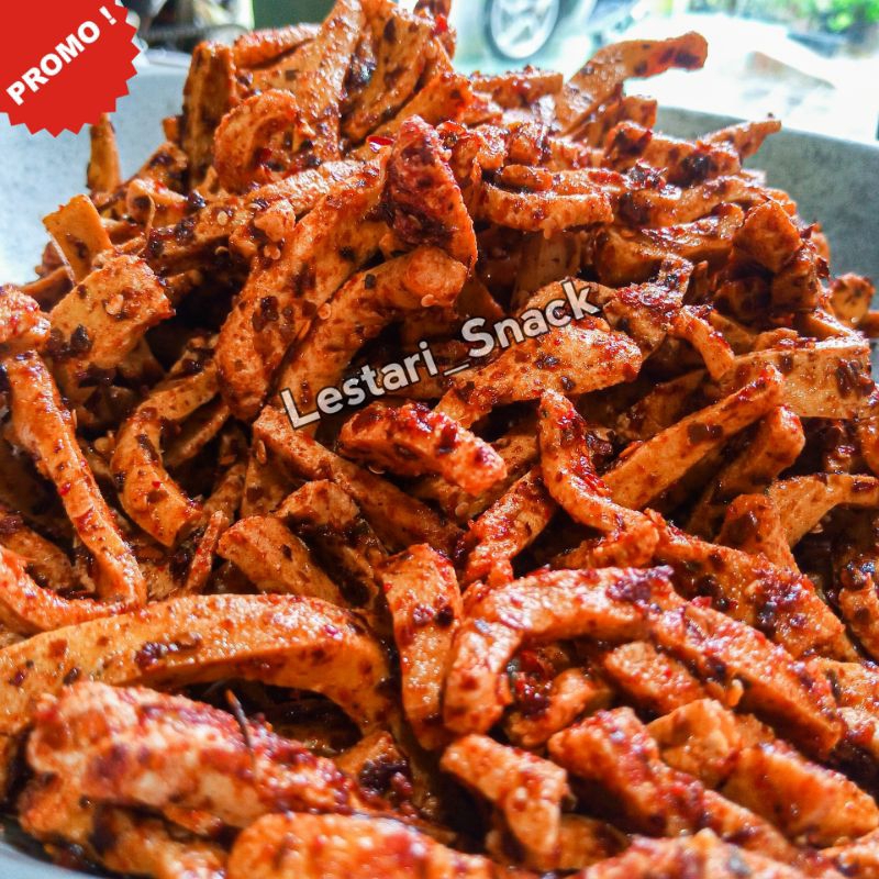 

Basreng pedas gurih extra daun jeruk isi 1kg ; best seller