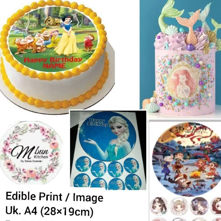 Edible Image / Edible Print Cake design bebas