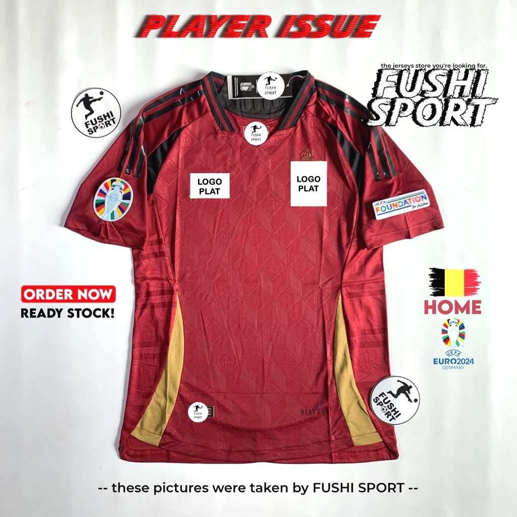 Player Issue | Jersey Baju Bola Belgia Home EU 2024 New Drifit Adv Vaporknit