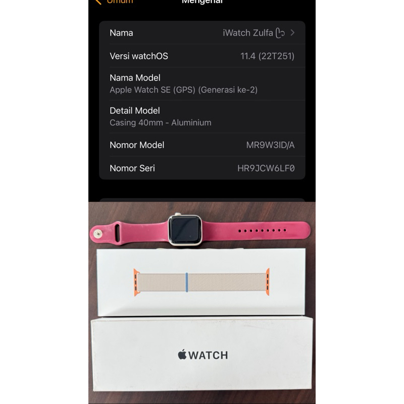 Apple Watch Iwatch SE Gen 2 Second Indo Ibox