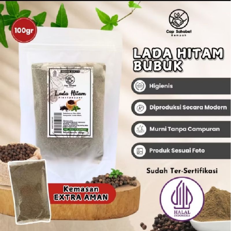 

Lada Hitam Bubuk Ground Black Pepper 100%PREMIUM QUALITY