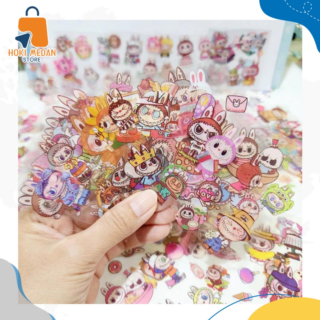 

K 40 Sticker labubu anti air | Stiker labubu viral | Stiker labubu isi 100 pcs | Stiker karakter | Stiker Sanrio | Stiker cinnamoroll | Stiker DIY