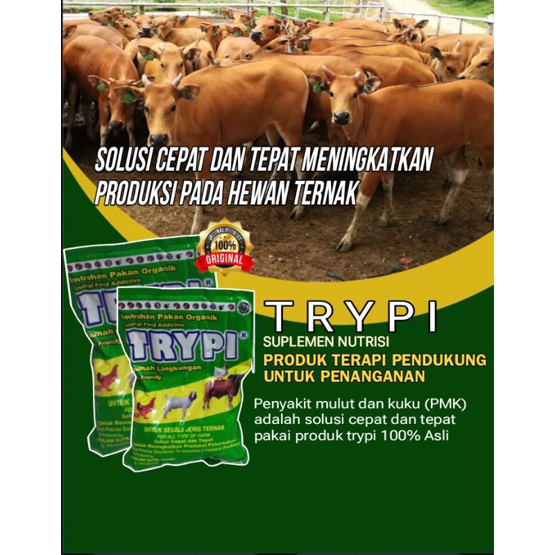 (COD) Trypi suplemen pakan organik serbaguna | untuk segala jenis Ternak