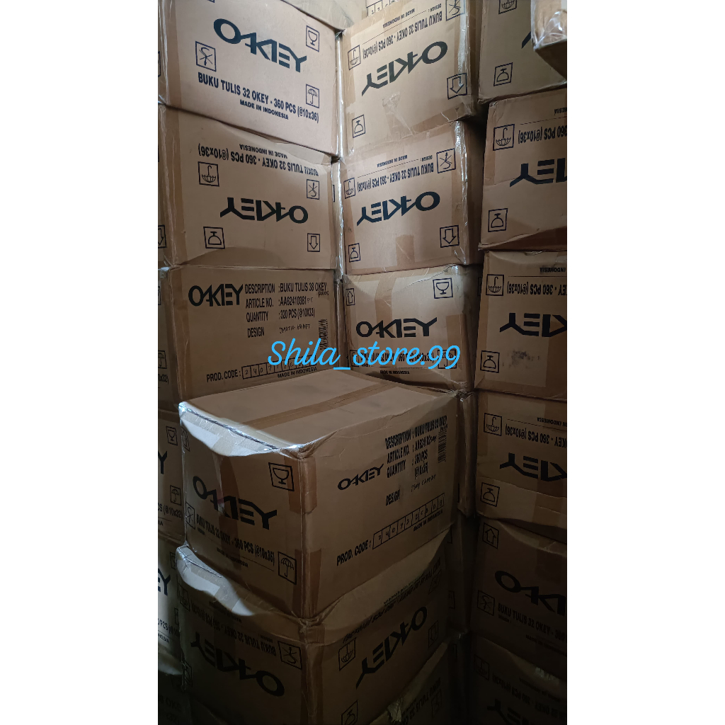 

BUKU TULIS OKEY 58 lembar 38 lembar dan 32 lembar ( 1PAK ISI 10 )