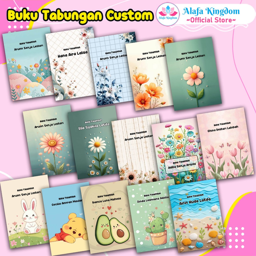 

Alafakingdom Buku Tabungan Custom Portrait Kode 116-130