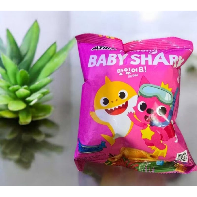 

baby shark senack berhadiah macam macam mainan anak2 pink fong @30 gram