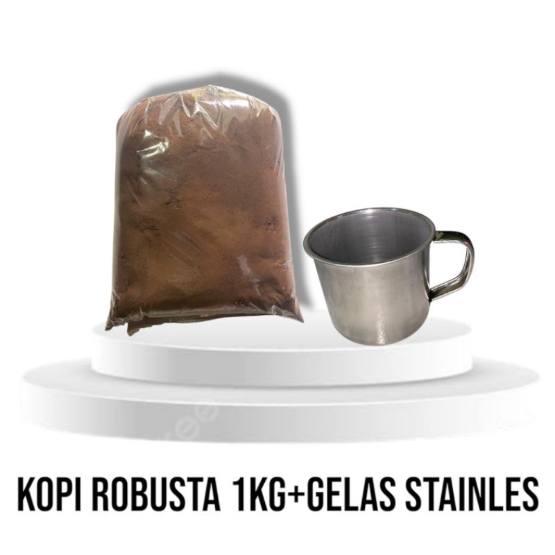 

Kopi Bubuk Robusta 1Kg + Gelas Stainles Stell Paket Hemat Lebih Murah Kwalitas Di Jamin Terbaik
