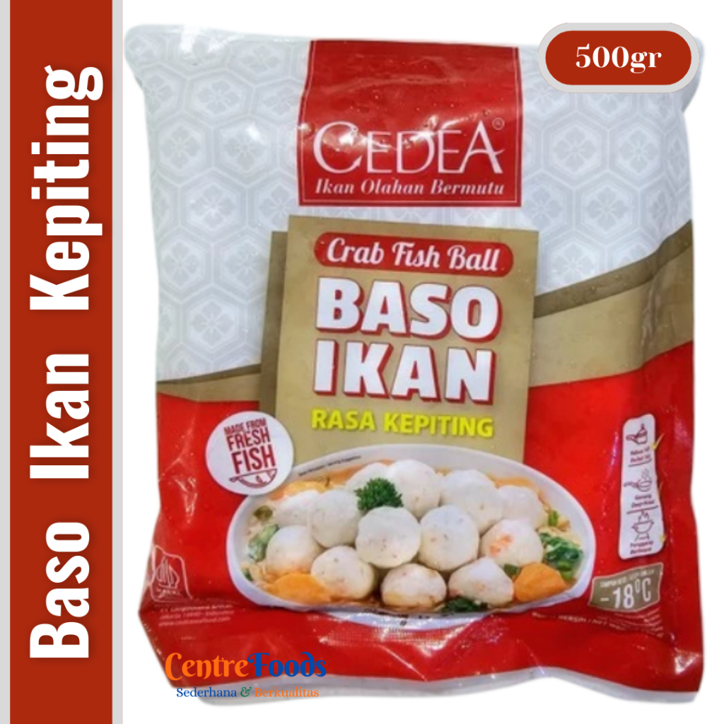 

Baso Ikan Rasa Kepiting - Crab Fish Ball CEDEA | 500gr [ Harga Per BKS ]