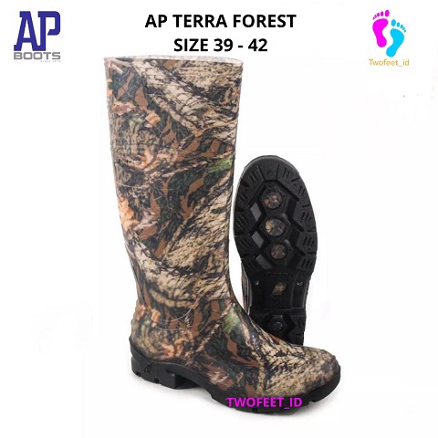 KODE F56A Sepatu Boots Tactical Berburu AP TERRA FOREST  Sepatu Boots Karet Terbaru  AP Boots TERRA 
