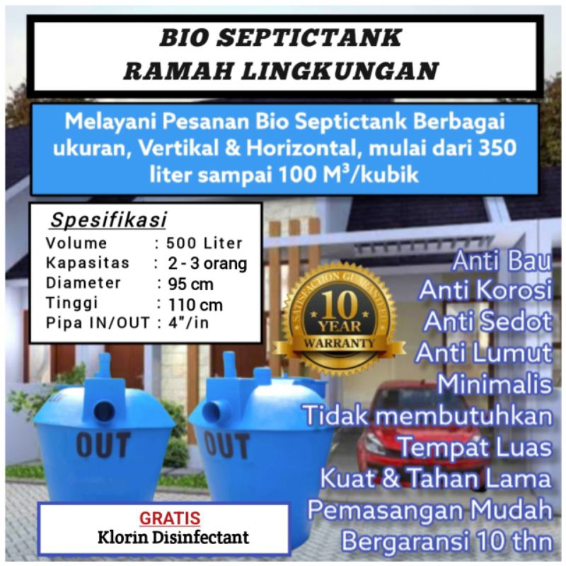 Bio Septic tank 500 Liter septictank Biotech  Ramah lingkungan  IPAL STP septictank biofilter