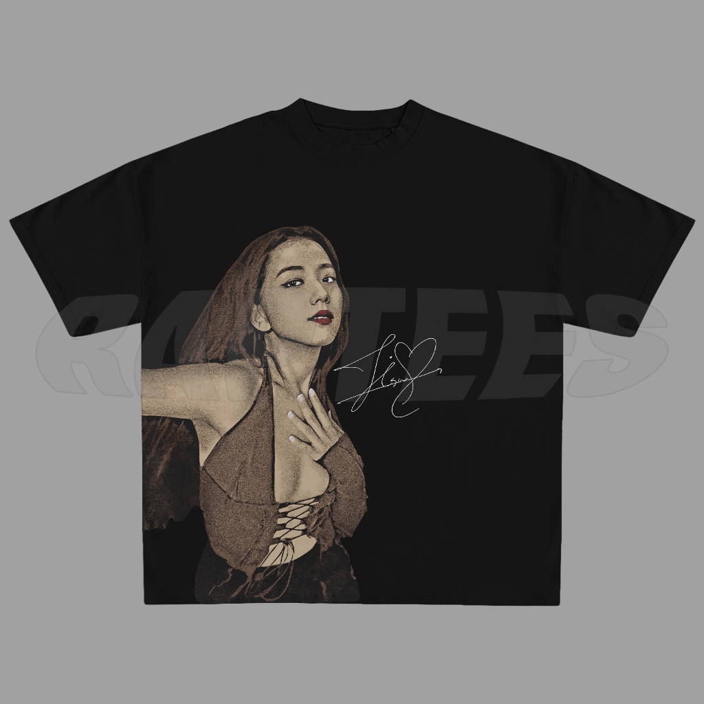 Tshirt Kaos Jisoo Blackpink Oversize / Tshirt Oversize Kim Jisoo Cotton 16s