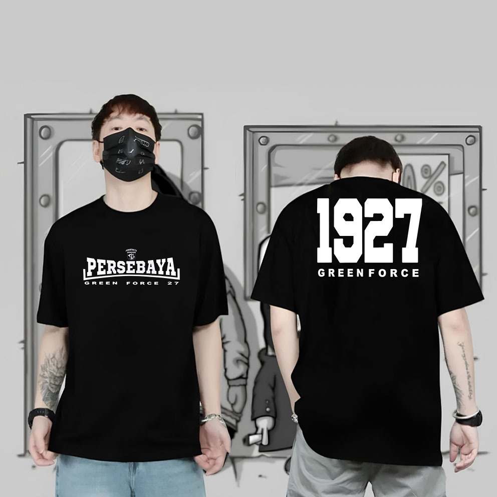 KAOS ATASAN OBLONG PRIA MOTIF PERSEBAYA SURABAYA DEPAN BELAKANG KAOS DEWASA LENGAN PENDEK KAOS DISTR