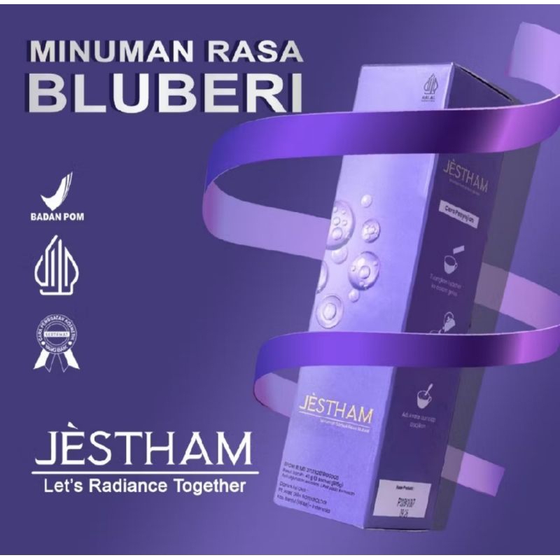 

Jestham minuman Collagen rasa Bluberi
