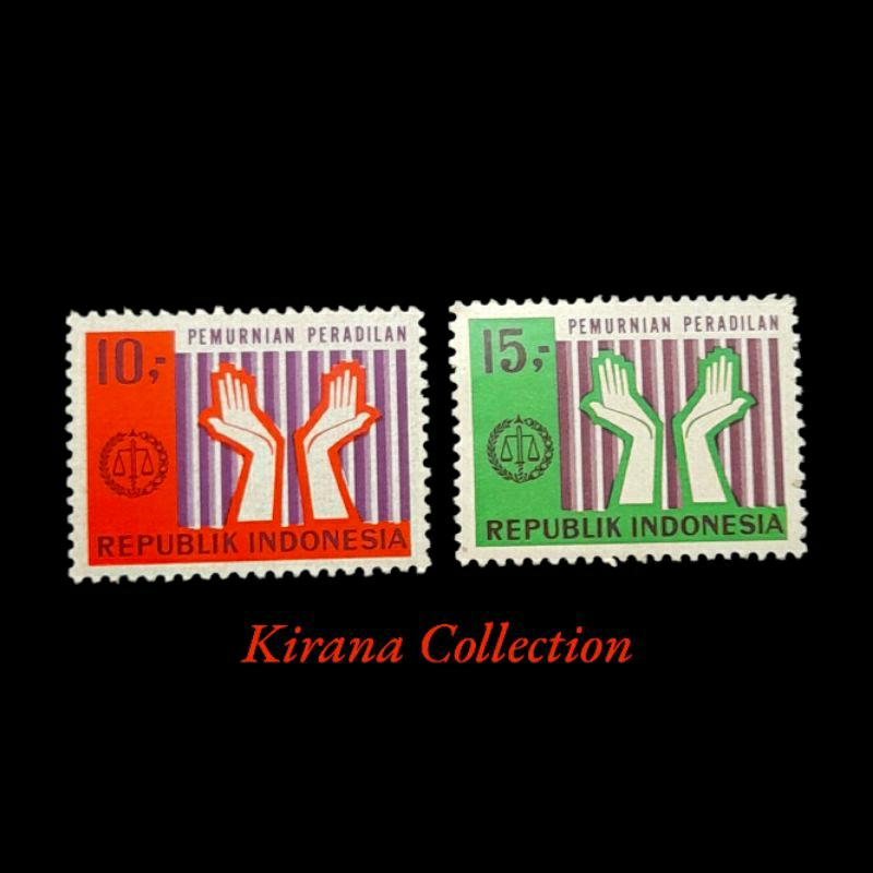 

LOT F345 KOLEKSI PRANGKO INDONESIA I-128 2V PEMURNIAN PERADILAN 1970