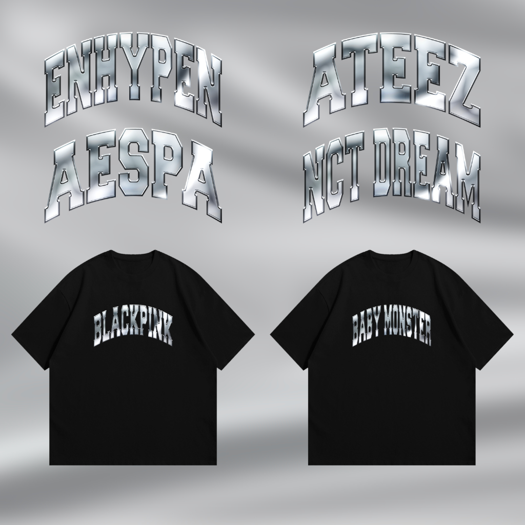 

SABLON STICKER DTF CHROME UKURAN 15CM & 25CM NAMA GRUP KPOP