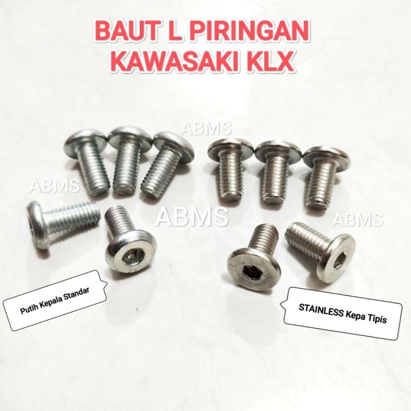 [PROMO] BAUT PIRINGAN CAKRAM KAWASAKI KLX D TRACKER BAUT L DISC CAKRAM DEPAN BELAKANG KLX STAINLESS 