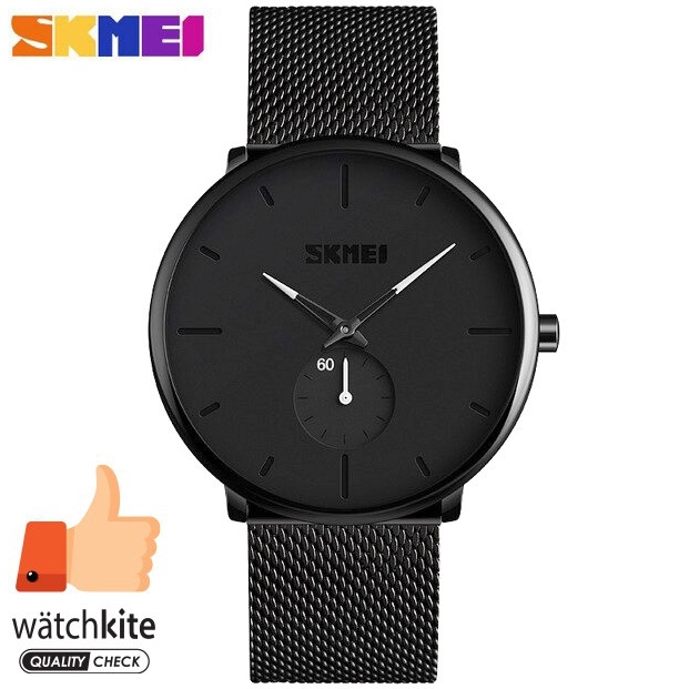 SKMEI 9185 Jam Tangan Pria Wanita Analog Tali Rantai Pasir Chronograph WATCHKITE WKOS KODE D8P4