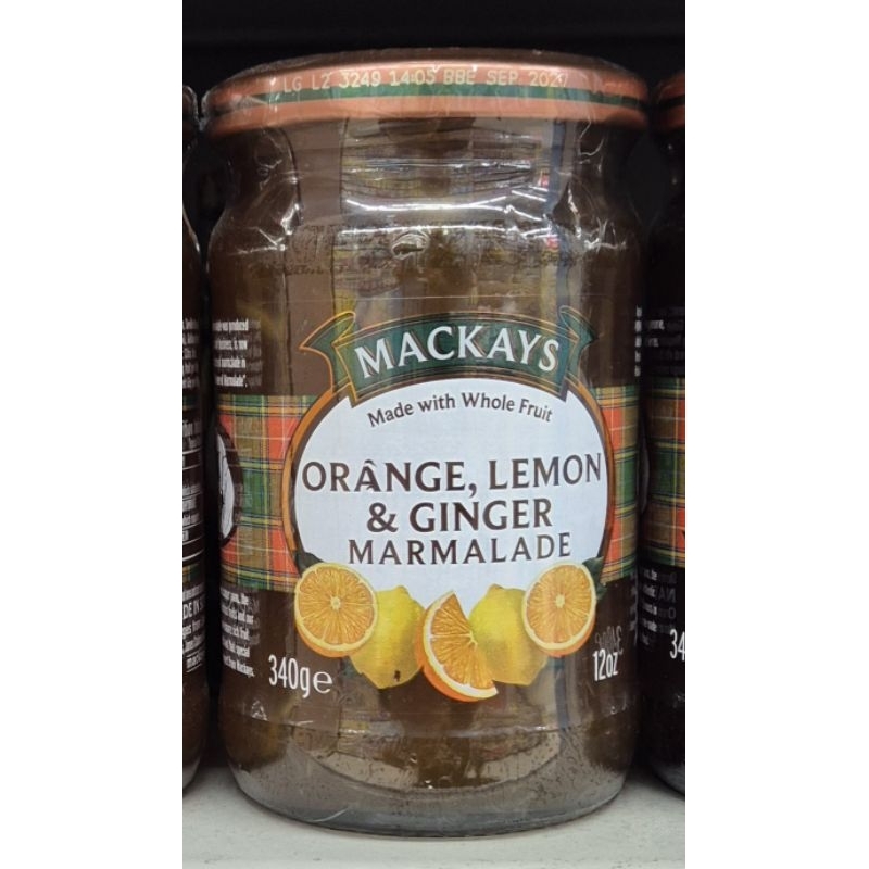 

Selai Buah Jeruk, Lemon & Jahe Marmalade MACKAYS Orange, Lemon & Ginger Marmalade Preserve 340g - HK.