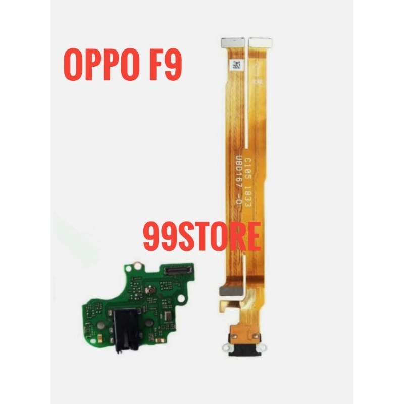 Flexibel Konektor Cas Oppo F9 + Papan Konektor Hansfree Oppo F9 Sepaket