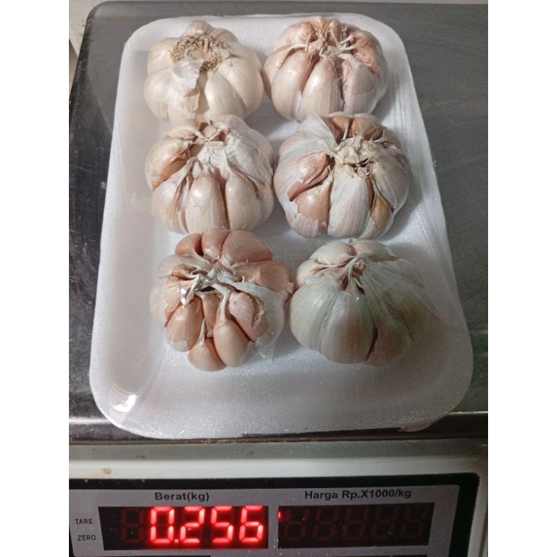

Bawang putih Super premium 250gr fresh Bersih Halal timbangan amanah