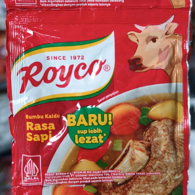 

Royco Rasa Sapi 8g/ Royco Rasa Ayam / Royco Murah / Royco Saset / Bumbu Masak / Penambah Rasa /Bumbu