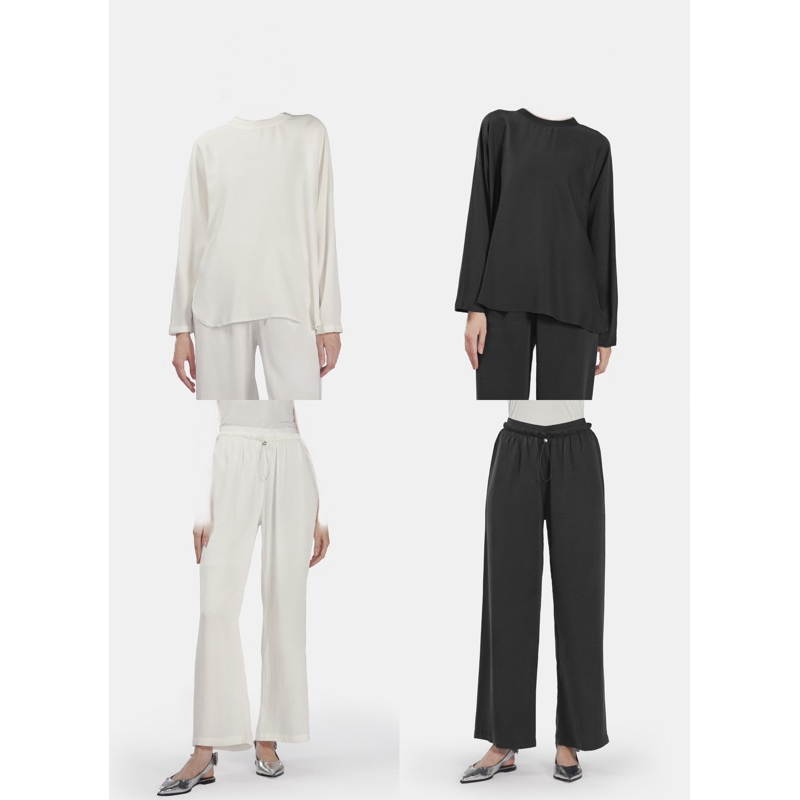 [baca deskripsi⚠️] BENANG JARUM WINTER LOOSE BLOUSE WINTER LOOSE PANTS LOUNGE SET OUTFIT BANDARA AIR