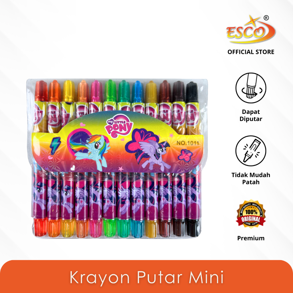 

Esco Krayon Putar Mini 12 Warna / Mini Twistable Crayons 12 Colors CP-007-XF