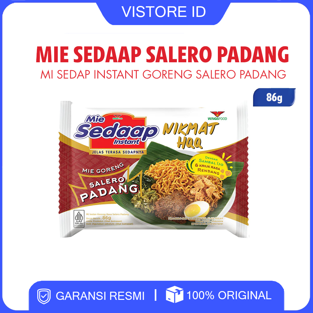 

Sedaap Mie Goreng Padang 86g | Mi Sedap Goreng Salero Padang