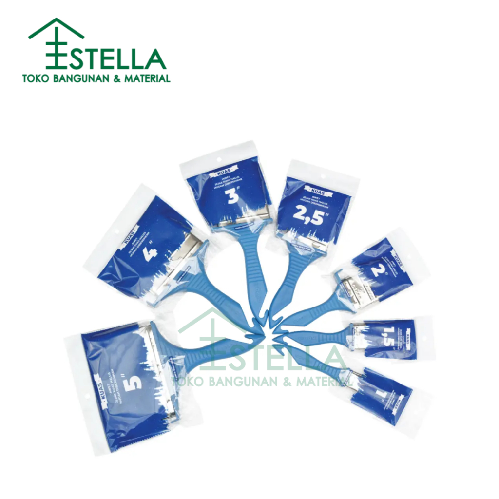 KUAS TIKA / INDACO PREMIUM TANPA BULU BABI SEMUA UKURAN/kuas cat tembok merk eterna prima aceoldfiel